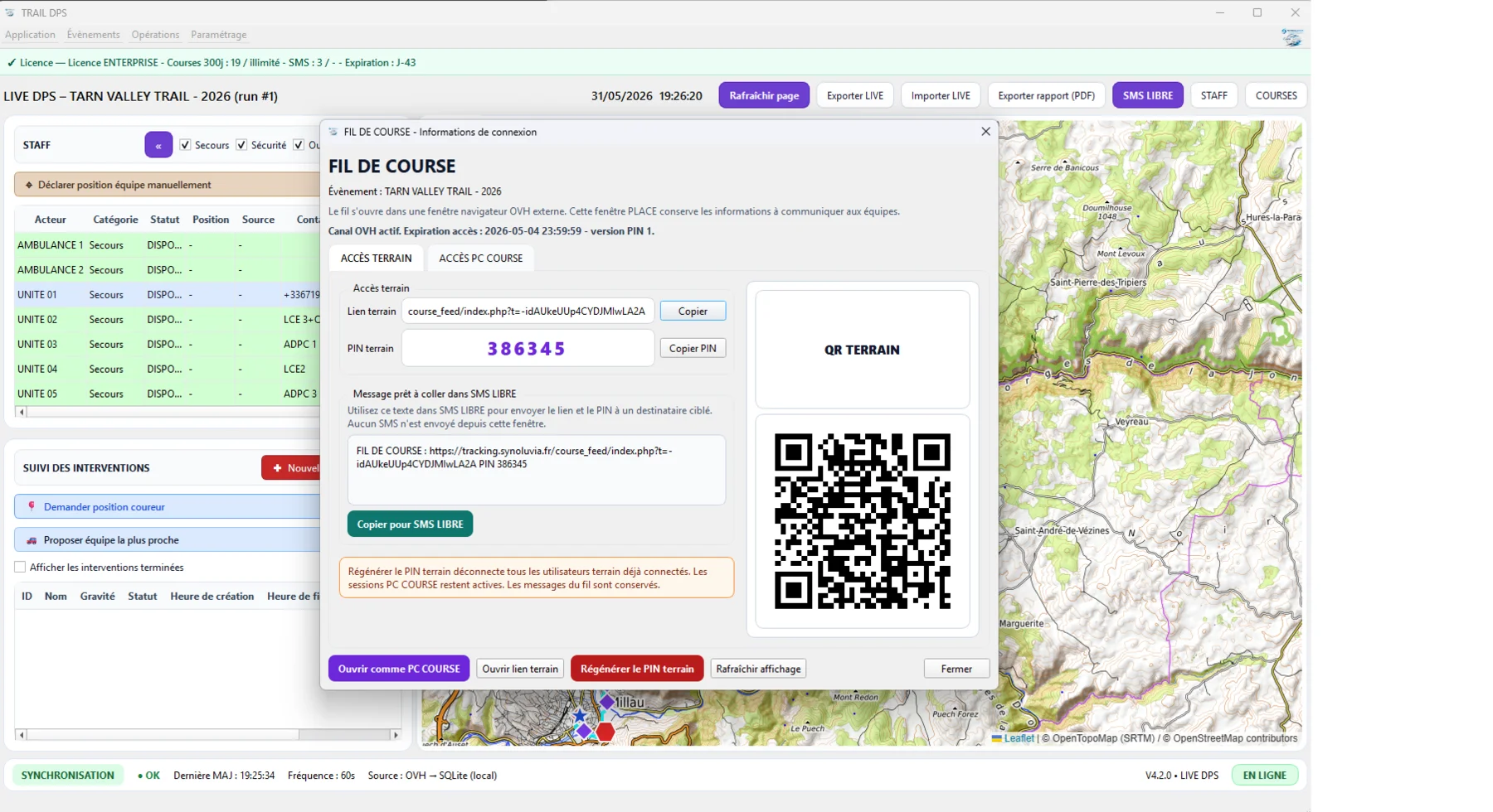 LIVE DPS avec module FIL DE COURSE